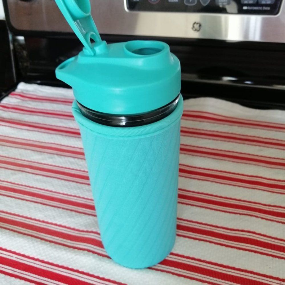 NWOB Insulate Glass Quilted Fabric Covered Tumbler